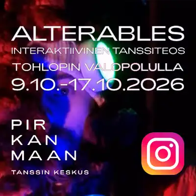 Interaktiivinen tanssiteos Alterables nähdään tänä vuonna osana Tohlopin valopolkua.