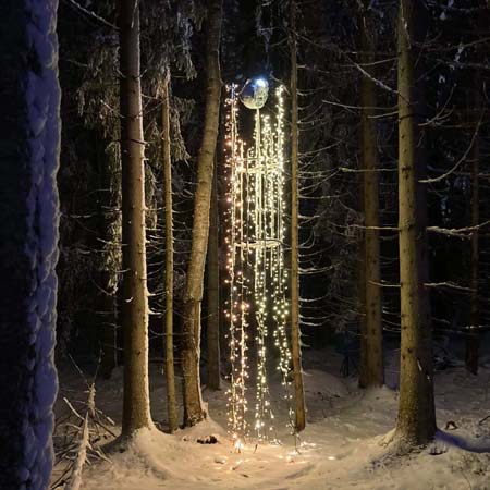 Olavi Laineen toteuttama valoteos! Valopolku 2023, Tohloppi, Tampere