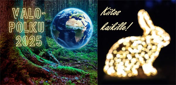 Valopolku 2025 - Tohlopin metsän valot ovat sammuneet. Kiitos kaikille valopolun vierailijoille, taiteilijoille ja tekijöille.